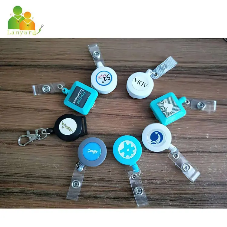 Factory Price Retractable Badge Reel YOYO ID Card Holder 32MM Diameter ABS Badge Holder With PVC Clip Badge
