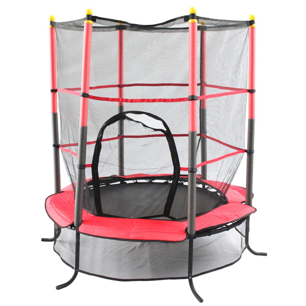 High Quality Elastic Bed 4.5ft Jumping Trampoline Park With Protective Net For Kids
