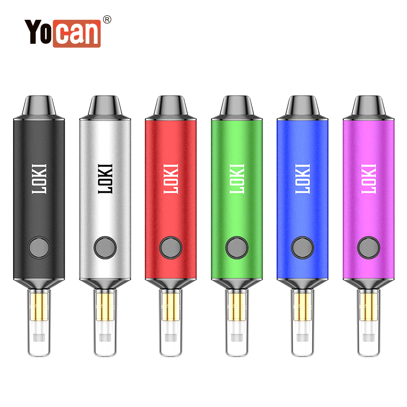 New Arrival Dual Air Paths Yocan Loki Wax Vape Pen with 510 Thread XTAL Tip