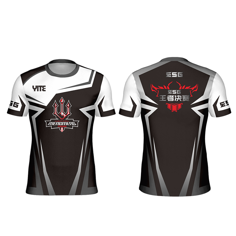 2021 Hot sale custom e-sports shirt all over printed e-sport jersey customised e-sports wear