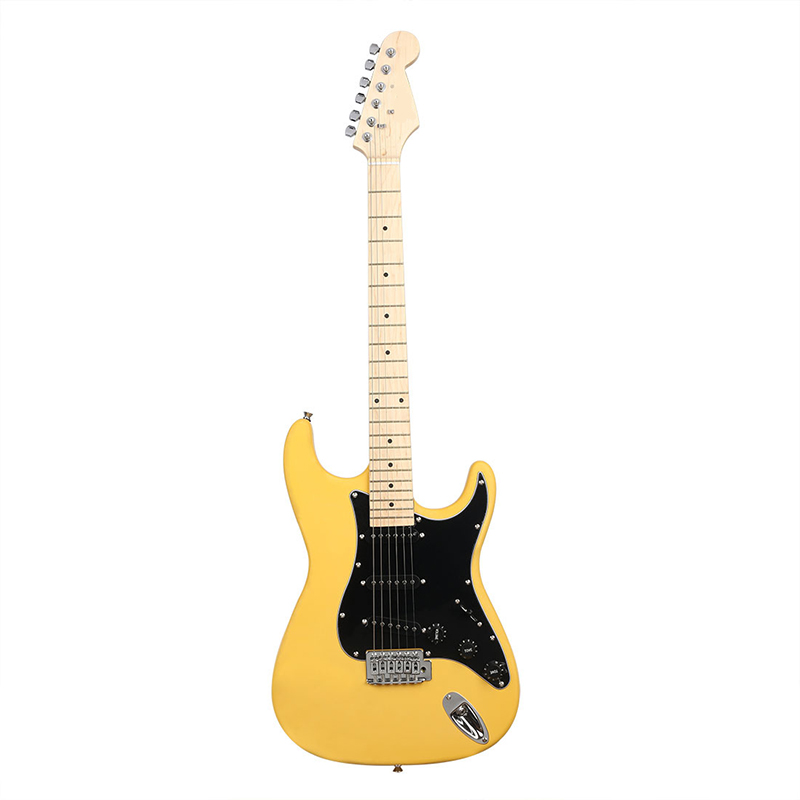 Wholesale electric guitar yellow basswood electric bass guitar for concert