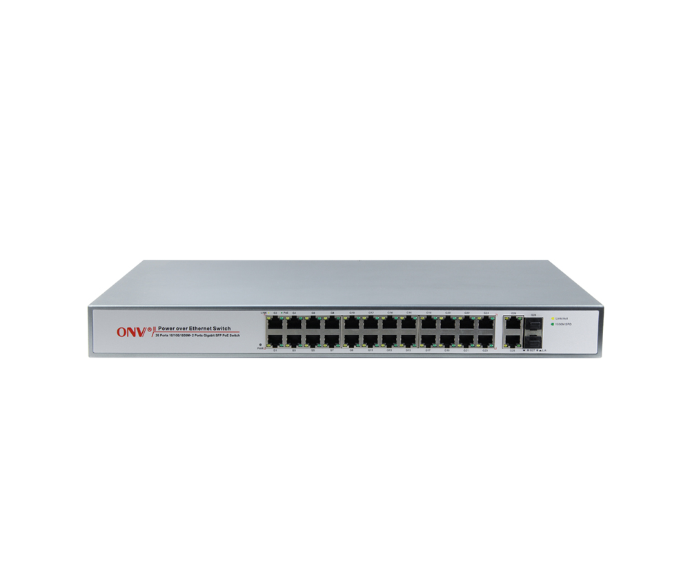Коммутатор Ethernet с 24 портами POE для системы видеонаблюдения