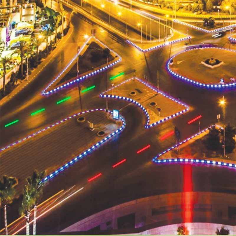 2020 New design plastic glowing illuminate PE RGB LED lighting zebra crossing