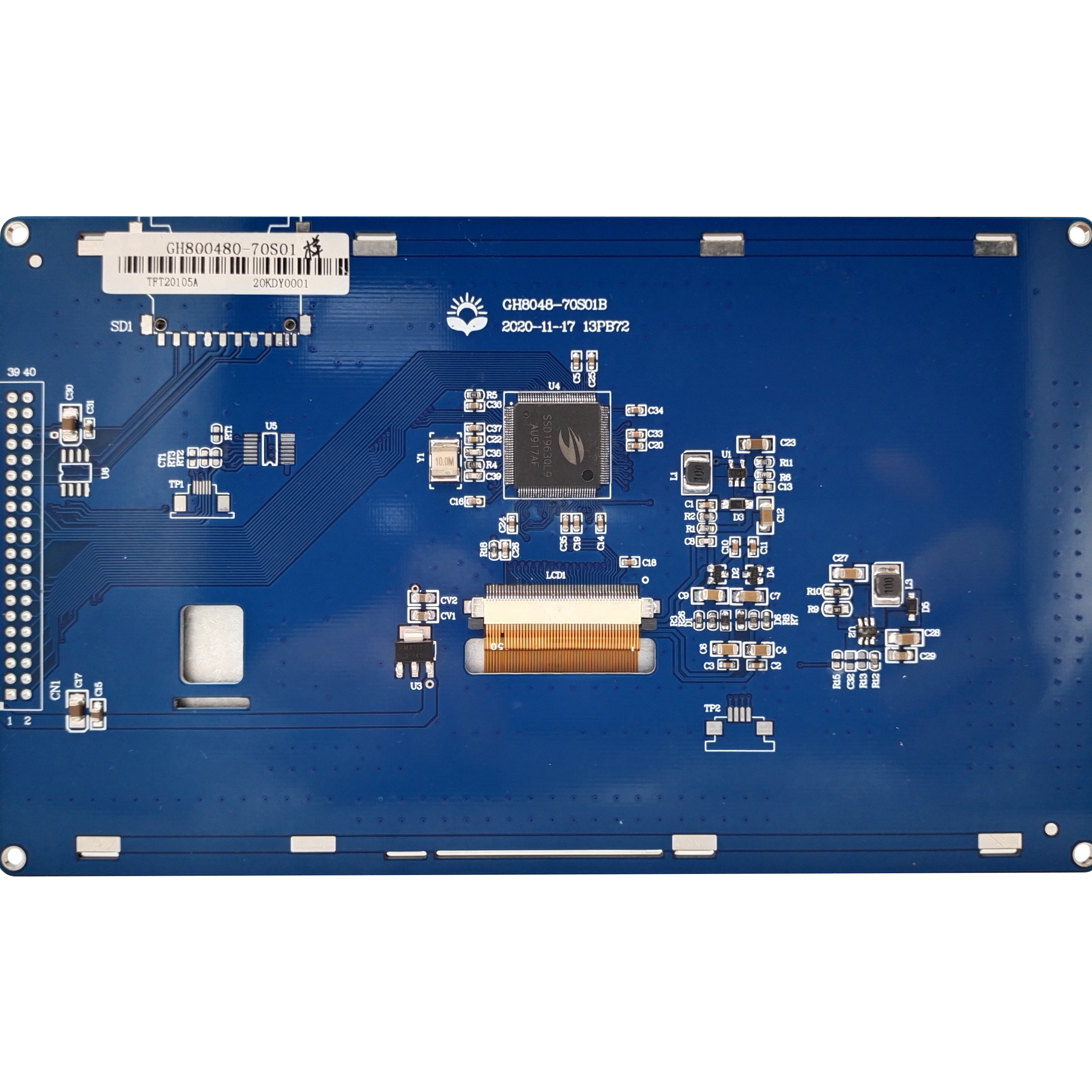 7 дюймов интерфейсом RGB 800*480 256/65 к цветной сенсорный экран контроллер IC SSD1963 дисплей TFT ЖК-дисплей с печатной платы