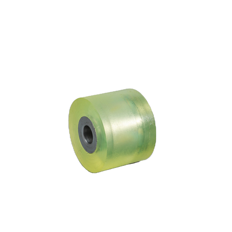 Polyurethane rubber-coated mine car buffer wheel set industrial urethane rollers Industrial equipment buffer bearing wheel