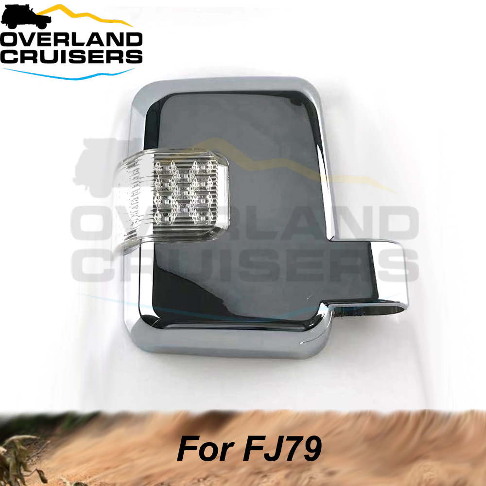 Chrome LED light side mirror cover for FJ70 FJ76 FJ77 FJ79 LC76 LC79