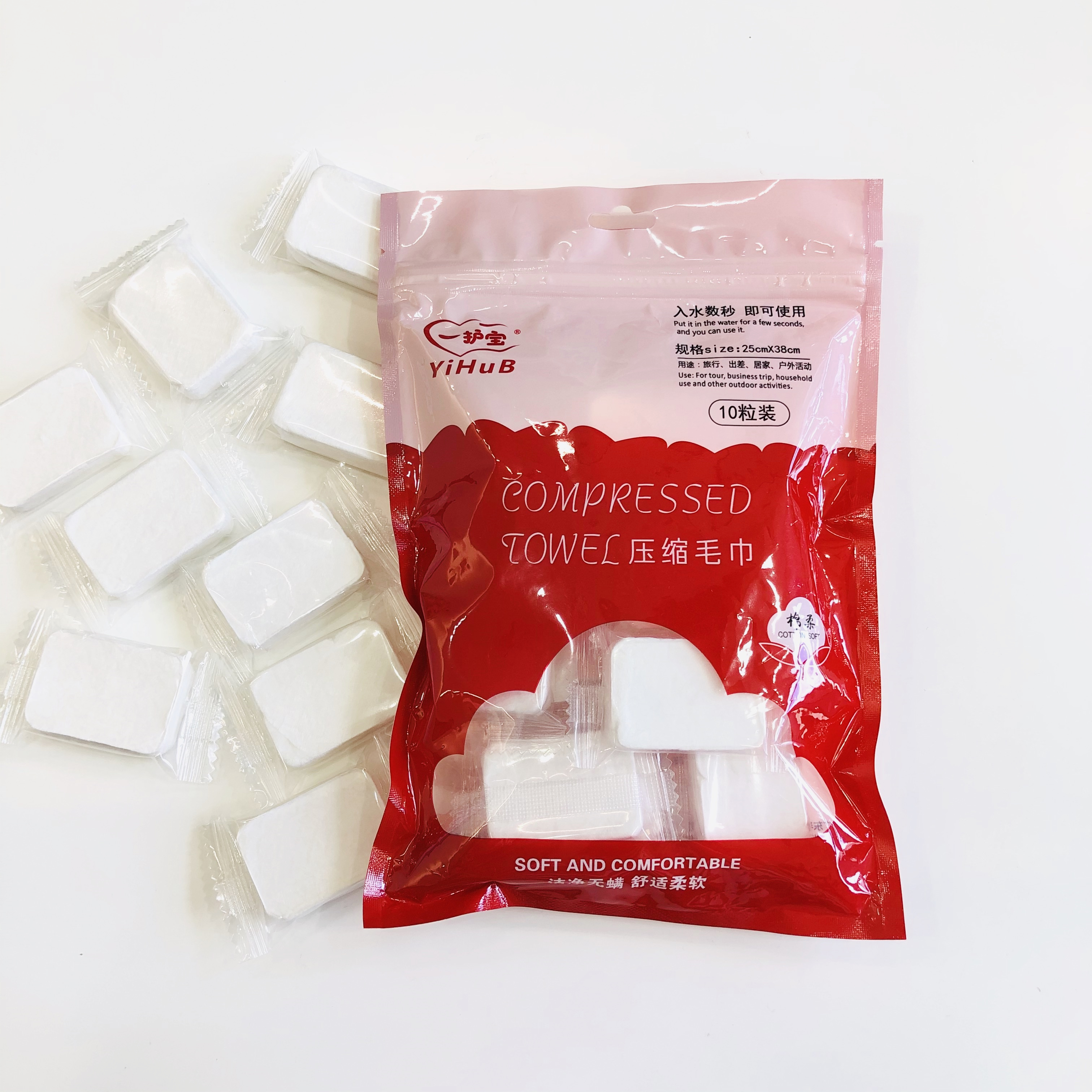 10PCS/bag ECO-friendly one time multiple use for travel makeup remover & travel cleanning