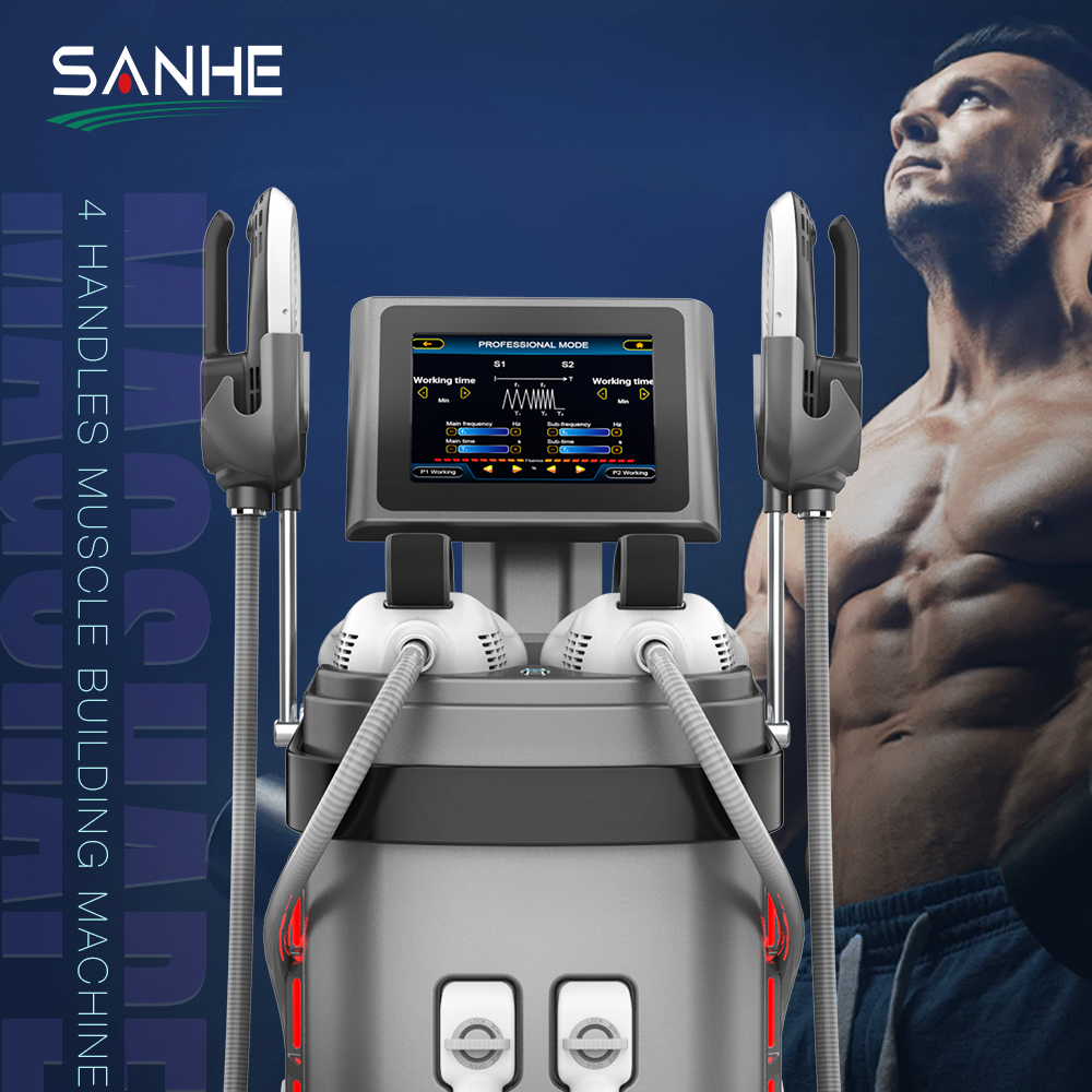 4 Handles EMS Body Sculpting Muscle Building Machine For Body Shaping Gym Trining