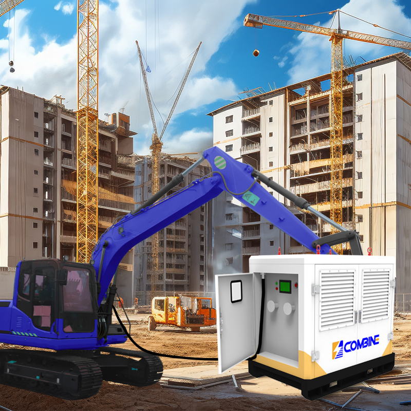Combine 40kW 60kW DC Fast Charging For Ev Construction Machinery CCS2 Mobile EV Charge Station Energy Storage System
