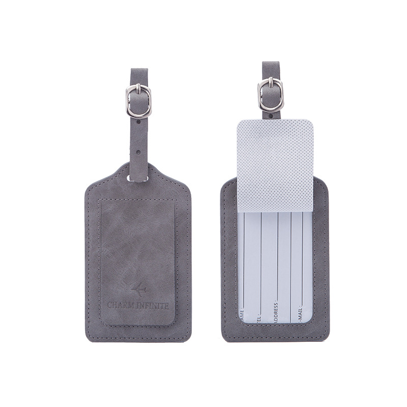 Factory Direct Sales Fashion Luggage Tags Custom Logo Pu Leather Travel Luggage Tag