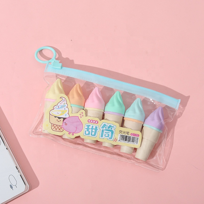 Оптовая продажа, ученический и Детский милый маркер-хайлайтер Kawaii Mini Pastel