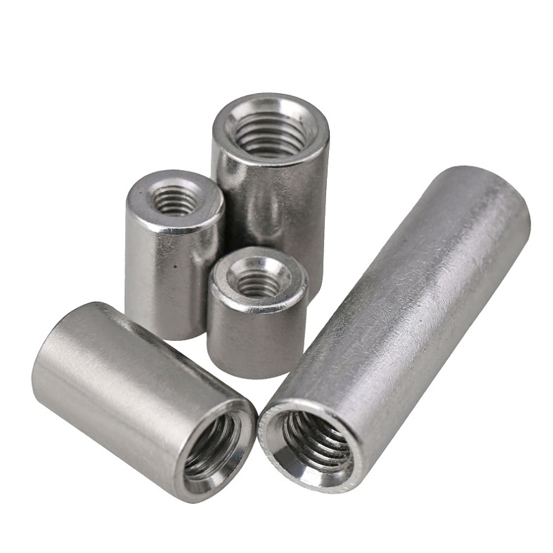Wholesale Price Customized Size Internal Thread Stainless Steel Round Long Coupling Nut