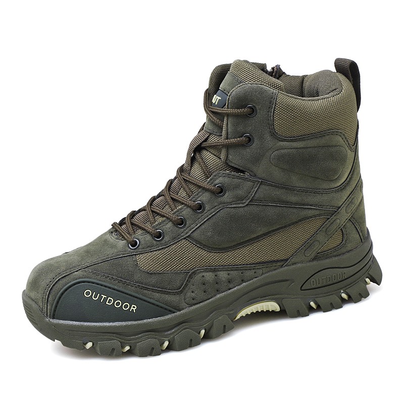 New large men's outdoor high top military mountaineering shoes warm and wear-resistant desert tactical tooling boots