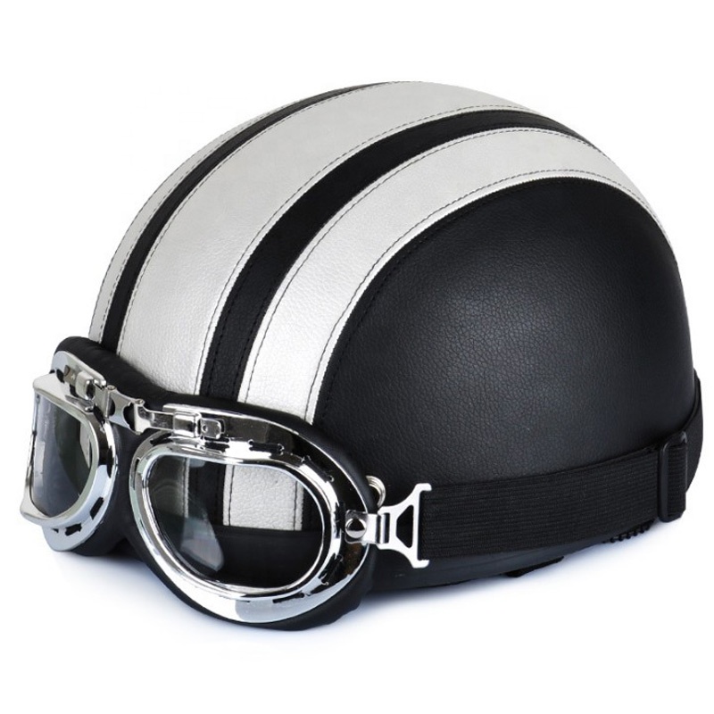Motorcycle scooter Helmet halmet motocross vintage casque Moto CasqueCasco motocicleta Capacet with goggles