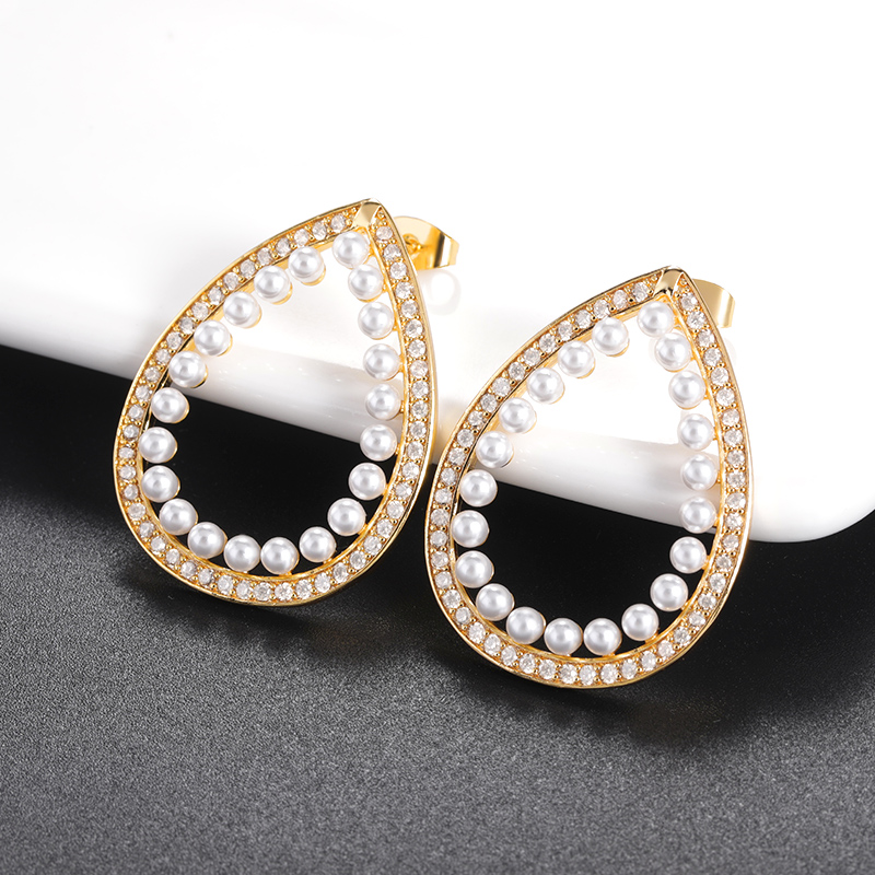 wholesale pearl big earrings fashion women earrings luxury earring studs