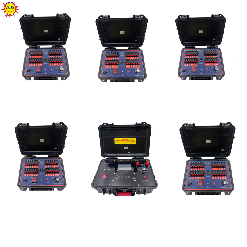 HAPPINESS Firework Machine 120 Cues Christmas Fountain 1 Set Wire Control Auto Happiness Firing System Computer Program 3000M
