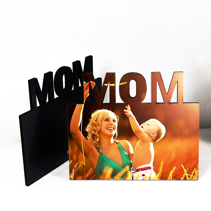 Mom 2021 Customized Family Rip Wall Blank Baby Picture Blanks White Wooden MDF Wood Sublimation Picture Photo Frame