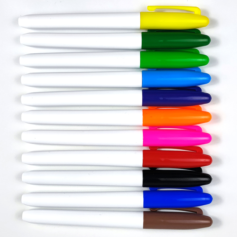 12 Colors Permanent Markers Bullet Tip Good Price Marker Custom Office School Supplies Permanent Marker Pens