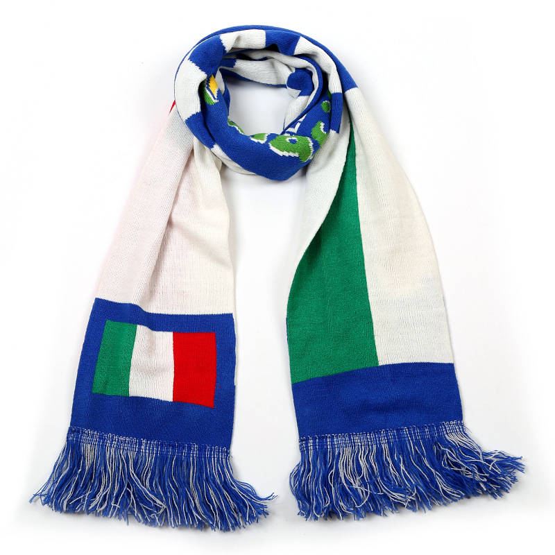 Factory Custom Design Knit Soccer Fans Scarf