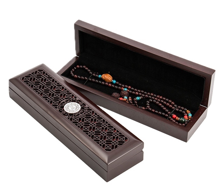 Custom Fine Jewelry Box Black Glossy Wooden Jewelry Box With Window Wooden Box Custom