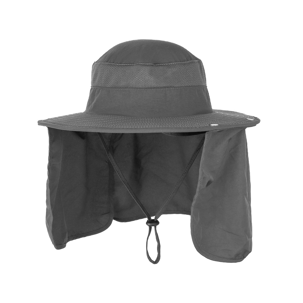 100% Polyester double using Custom Bucket Hat with Neck Cover Sun Protection Hat Hunting and Fishing wide brim hat