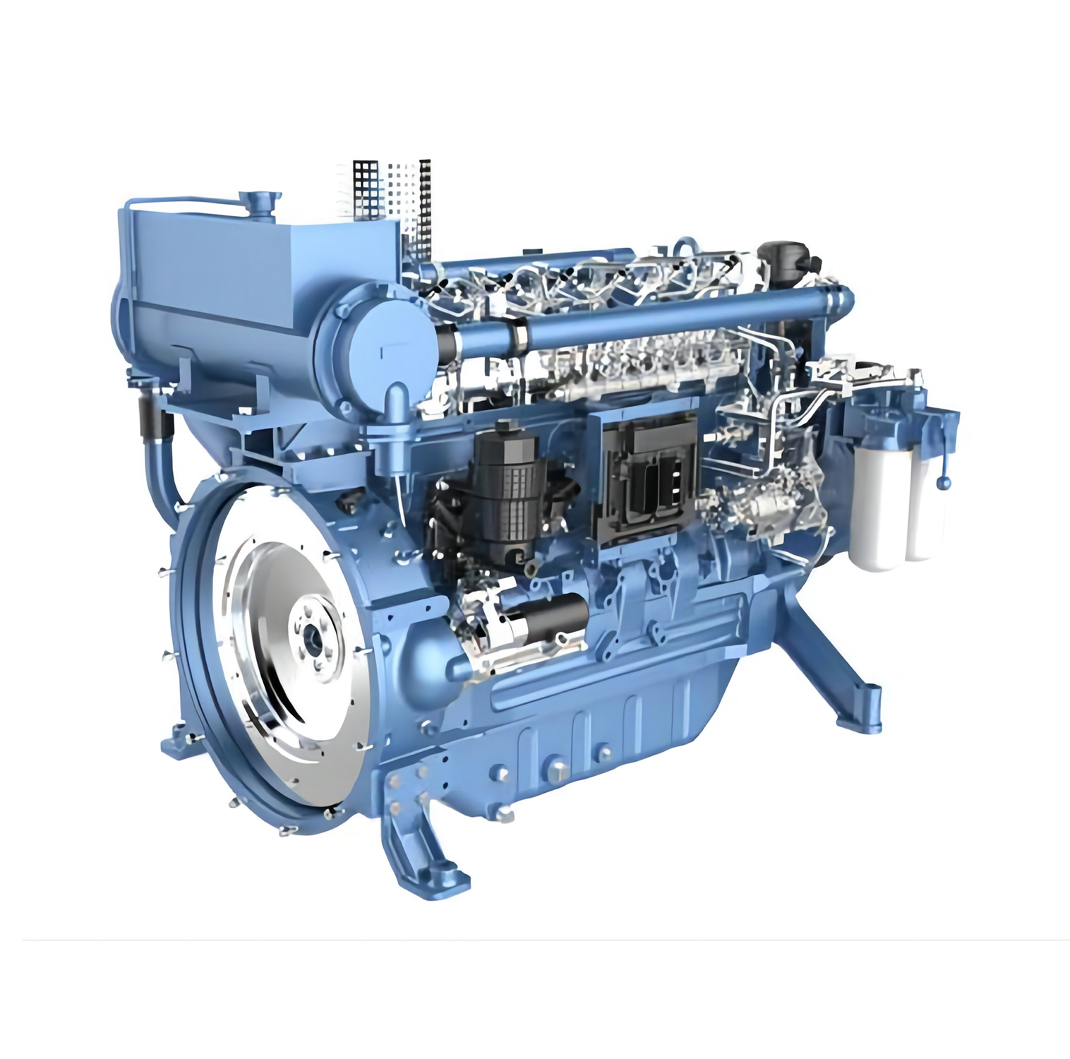 300hp 1500 об/мин WD12 серии Weichai судовой дизельный двигатель WD12C300-15