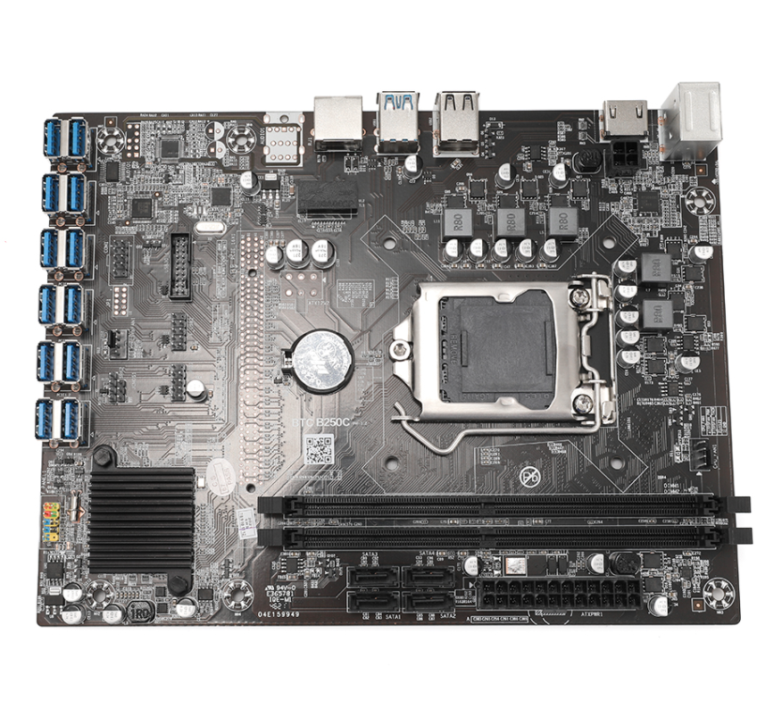 Материнская плата B250C с 12 USB 3,0 для PCIe X16 PCI-E 16X, графическая карта LGA 1151, поддержка Dual DDR4
