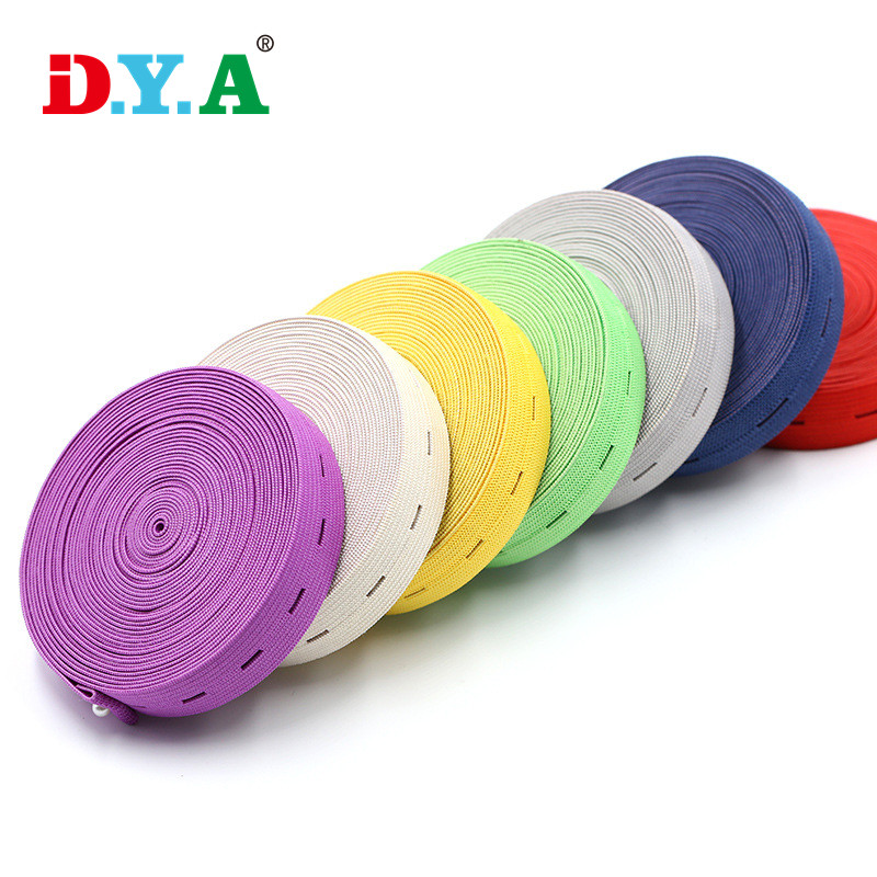 Colorful Customize Size Logo Adjustable Elastic Strap Polyester Knit belt For Wigs And Pants