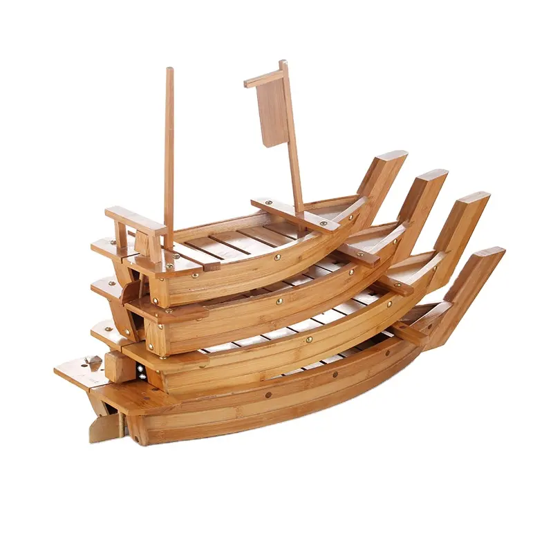 Best quality disposable wooden sushi boat plate for putting japanese cuisine