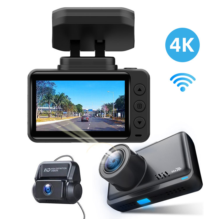 Full HD 2160p Автомобильный видеорегистратор WIFI камера ночного видения видеорегистратор DVR 170 градусов широкий угол с GPS 4K Автомобильный видеорегистратор