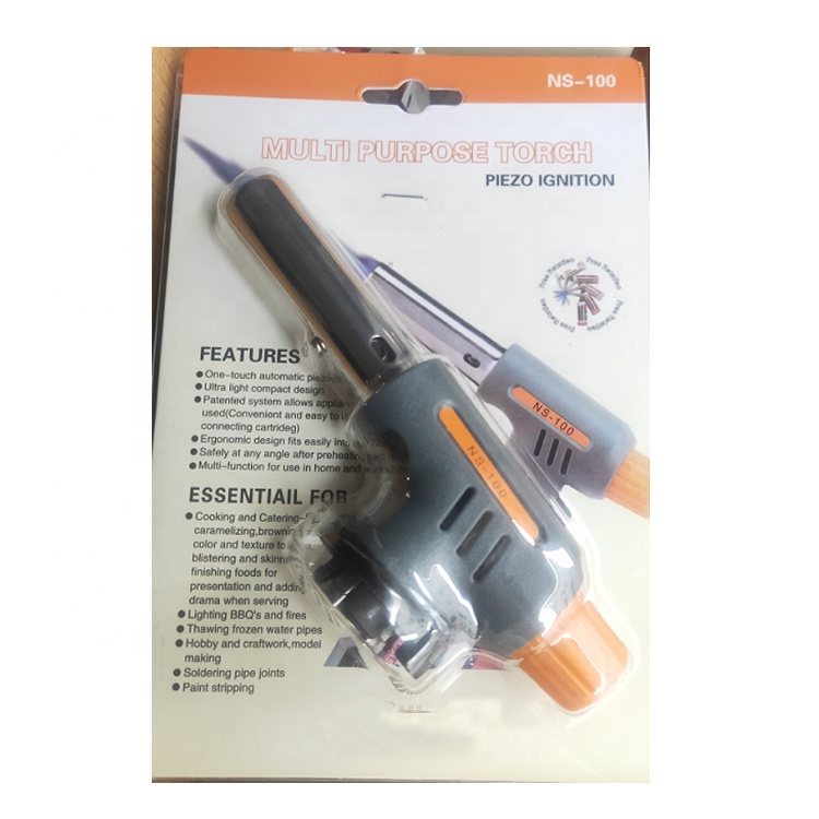 HIX Butane Torch Flame Torch Fire Starter Maker Burner Auto Piezo Ignition Mini Bbq Camping Butane Lighter