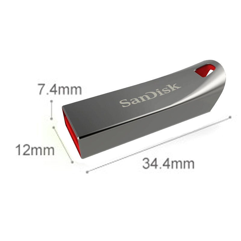 Оптовая продажа, дешевый USB флеш-накопитель, флеш-накопитель с логотипом на заказ, металлический флеш-накопитель 16 ГБ, 32 ГБ, 64 ГБ, Sandisk