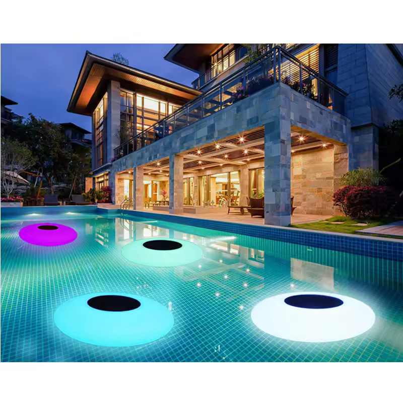 Multi-Color LED Waterproof Outdoor Swimming Pool Lights Solar Floating Light