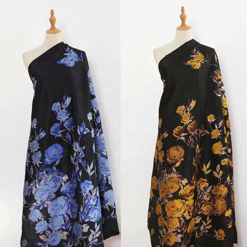 2020 New T-show metallic jacquard brocade custom color made dress coat fabric