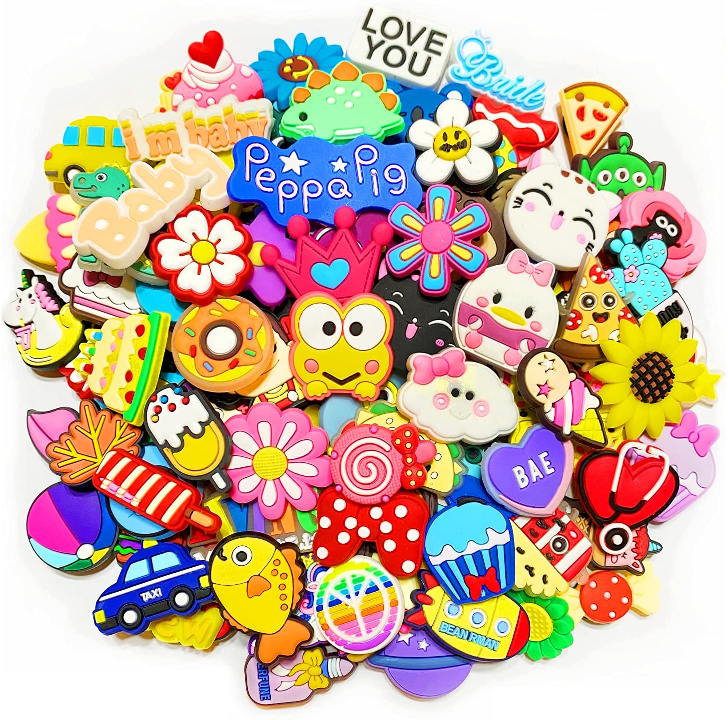 Diy Crafts Shoe Charms Sets for Croc Shoes Bracelets Wristbands PVC Charms Decoration for Party Favor Gifts