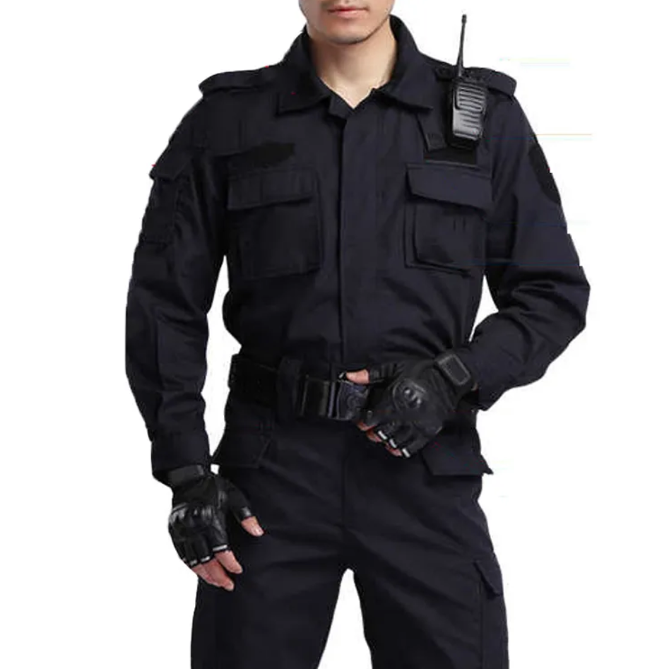 High quality customized security uniforms for both men and women, hot selling short sleeved uniforms
