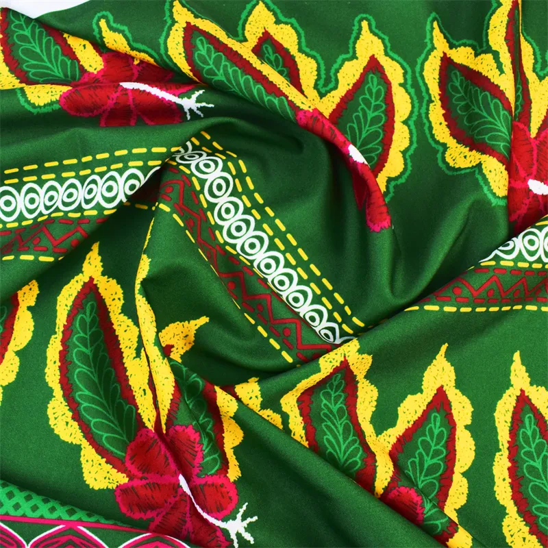 Large Stock Wholesale Low Price Digital Printing Flower Design Ladies Fashion Dress Fabric