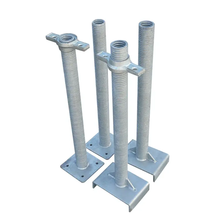 Solid Scaffolding Steel Screw Base Jack For Construction