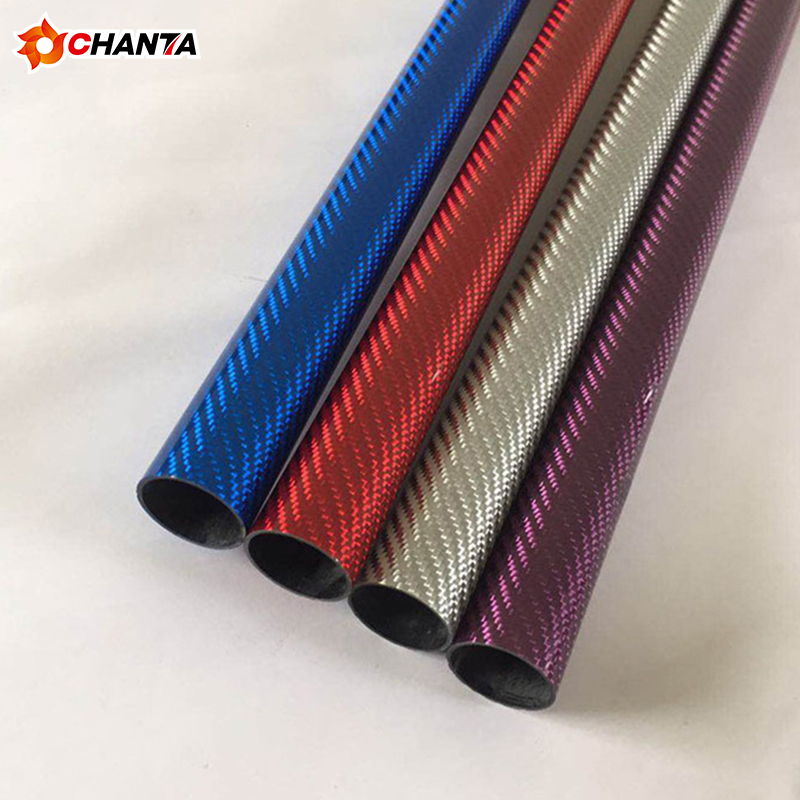 wholesale composite 31mm 5mm 3k colored carbon fiber tube