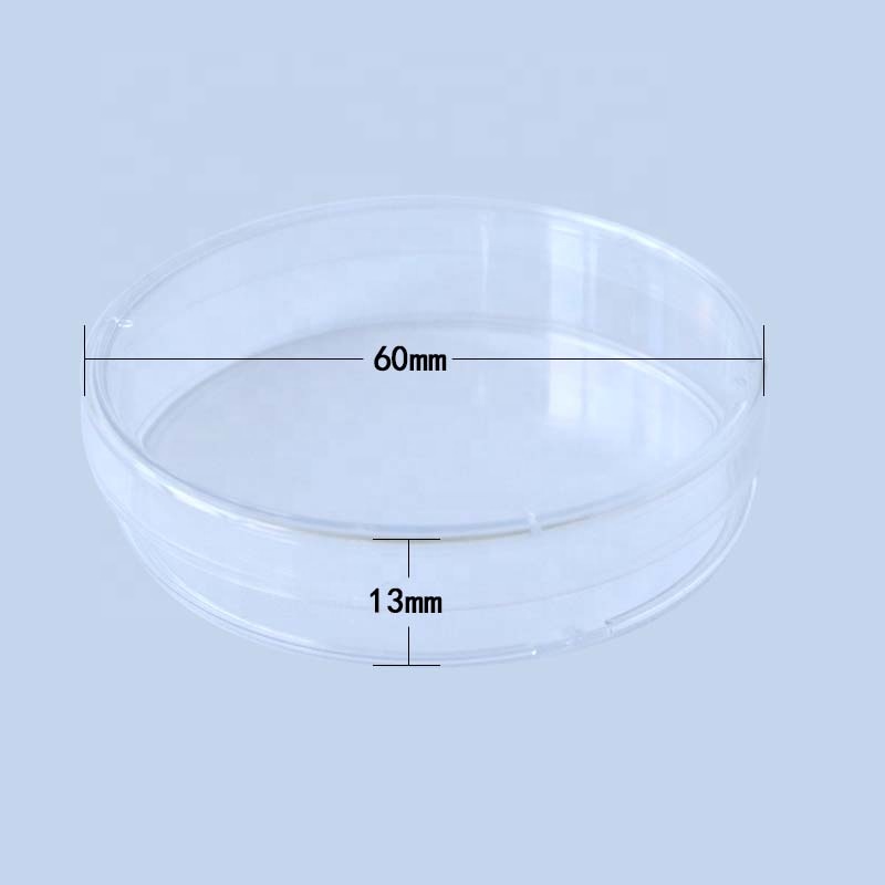 Laboratory 60mm disposable plastic petri dish with cover