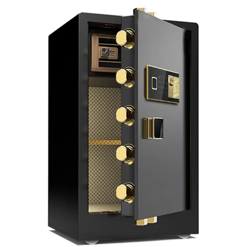 T-H-101 Fingerprint Identification Safe, Digital Security Safe Box, Fingerprint Biometric Safe Lock Box Cash Strongbox