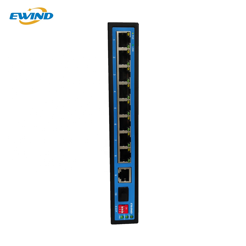 8 портов PoE Smart PoE коммутатор Ethernet оптический SFP Ethernet коммутатор волоконно-оптический порт