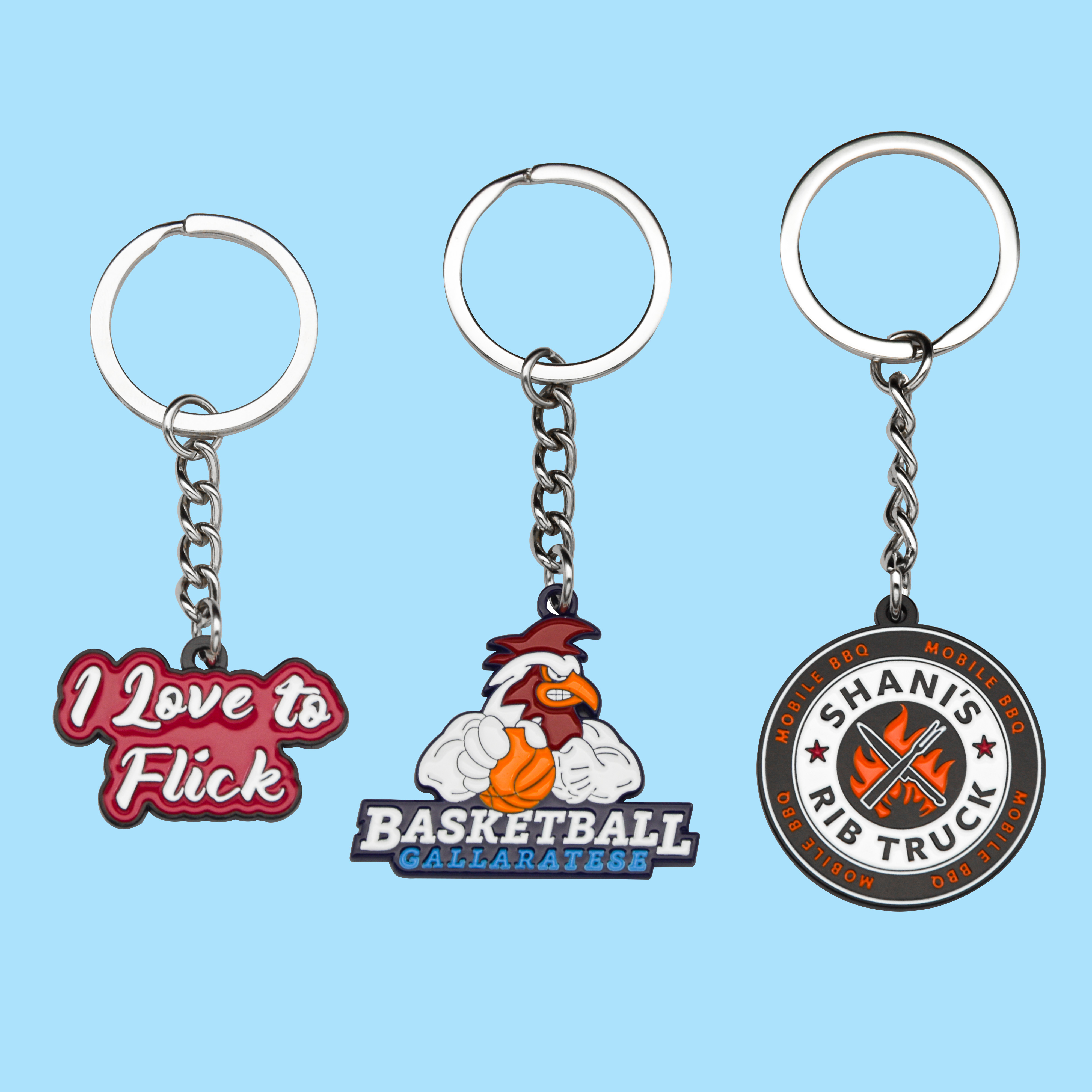 Custom logo personalized design souvenir key ring metal zinc alloy soft enamel keychain