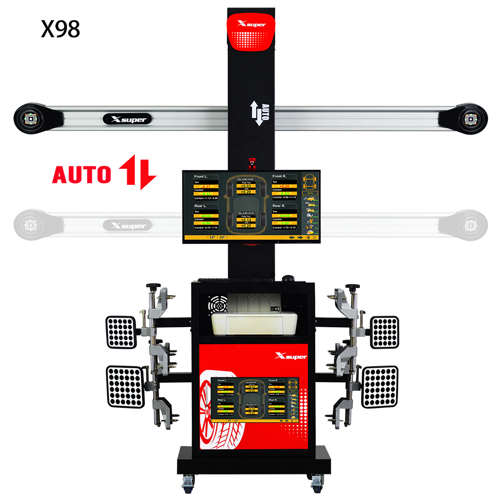 Интеллектуальная машина для выравнивания колес x98 + dual screen 3d, автовыравниватель колес для мастерской