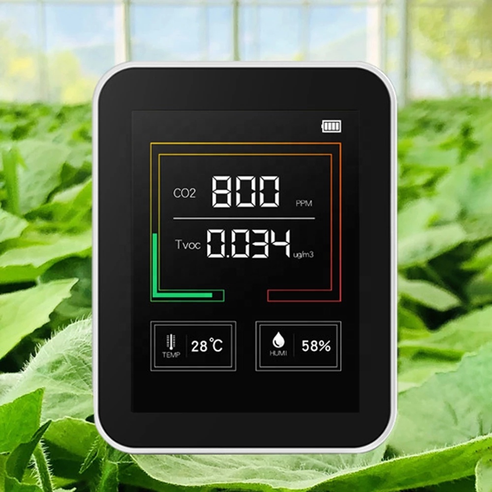 Бытовой детектор CO2 K03, многофункциональный детектор качества воздуха с ЖК-дисплеем и подсветкой