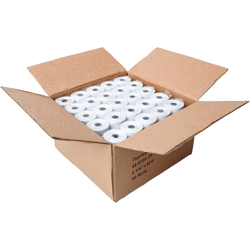Recyclable Hot sale china supplier 2 1/4 X 50 57x40 80x80mm thermal paper rolls thermal fax paper cash register paper rolls