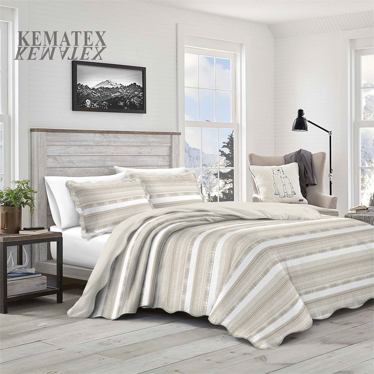 Modern design Breathable Washable Super Soft Cotton Embroidery polyester quilt comforter set