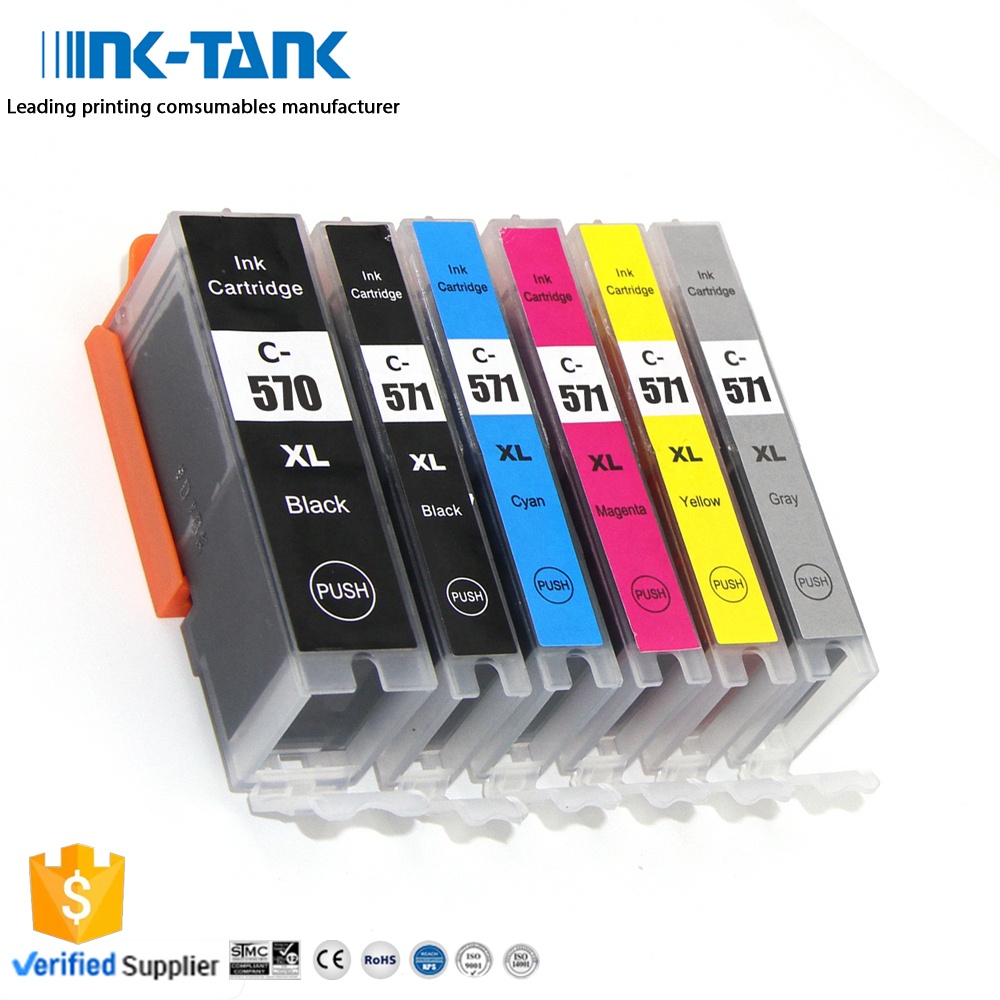 INK-TANK PGI 570 PGI-570XL CLI 571 CLI-570XL Премиум Совместимость Цветной струйный картридж с чернилами для Canon TS8052 MG7751 принтер