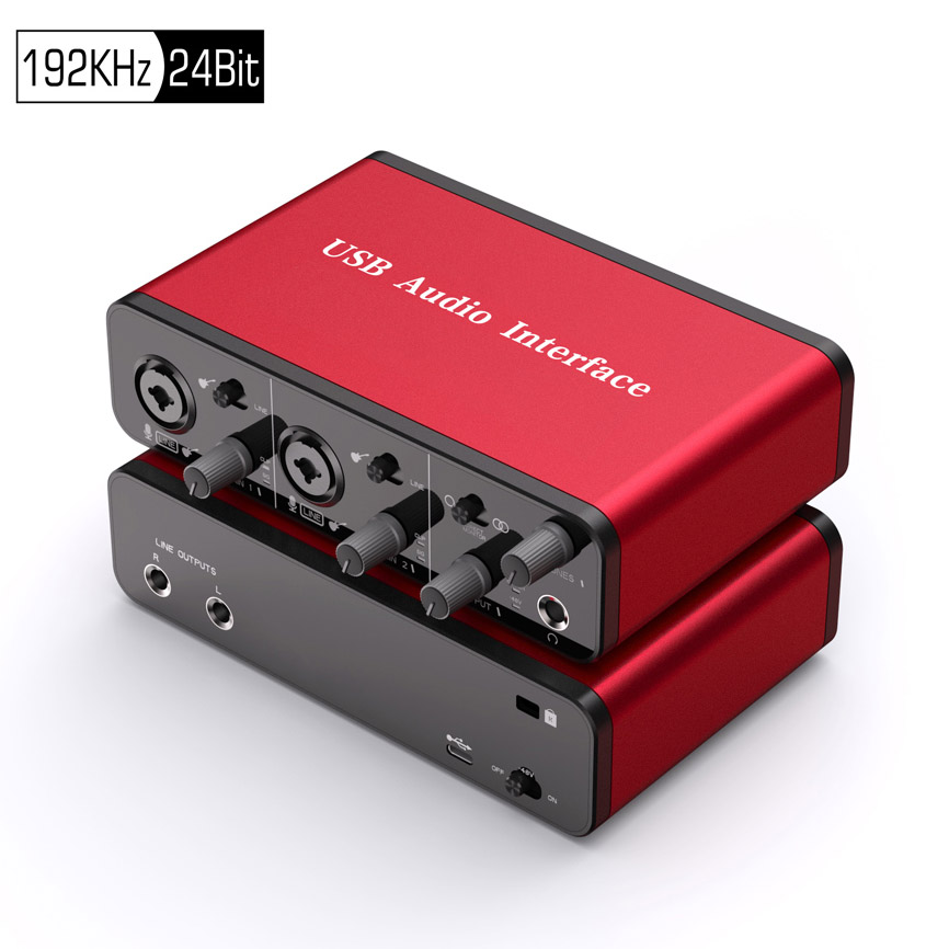 Как UM2, UMC202HD 48В микрофон usb-аудио интерфейс Studio внешний usb-звуковой интерфейс для XLR Сделано в Китае Подкаст запись