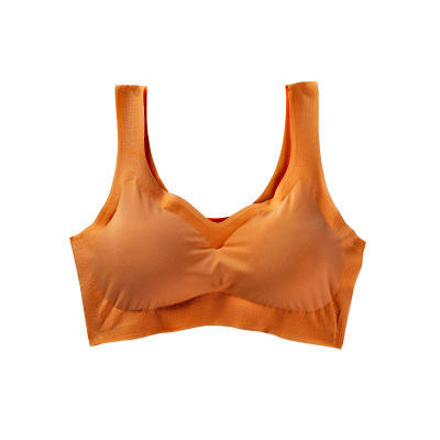 Wholesale Ice Silk Breathable Seamless Sports Underwear Ladies Sleep Bra